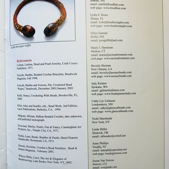 ! Vintage 2002 Beaded Crochet Ropes how-to booklet by Judith Bertoglio-Giffin - Picture 11 of 11